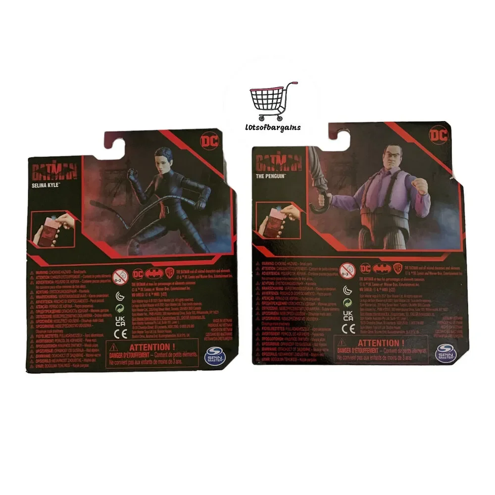 The Batman (2022) 4-Inch Lot Of 2 Action Figures The Penguin Selina Kyle New